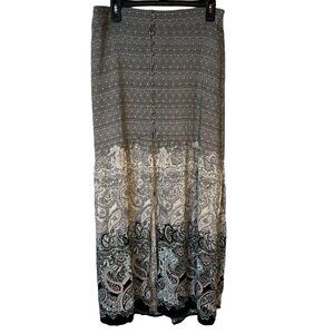 Express Maxi Skirt Womens Medium Paisley Split Front Flowy Rayon Lightweight